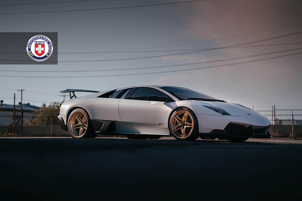 Фото дисков HRE S107 Сатиновое золото на Lamborghini Murcielago