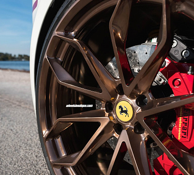 Фото дисков HRE P201 на Ferrari 488