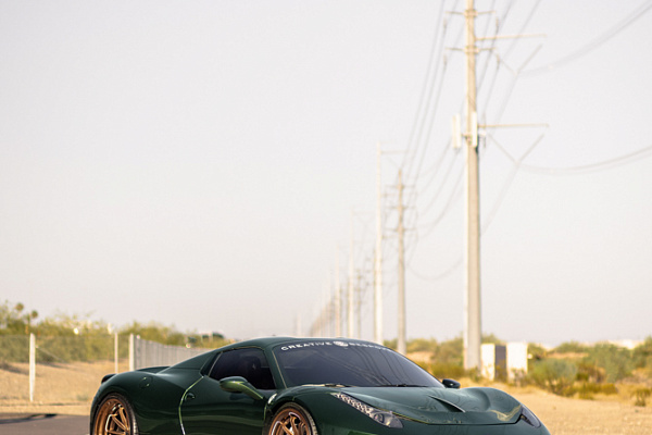 Фото дисков Brixton Forged R11-RS Глянцевая бронза на Ferrari 458