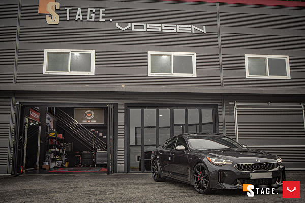 Фото дисков Vossen HF-3 Черный сатин на Kia Stinger