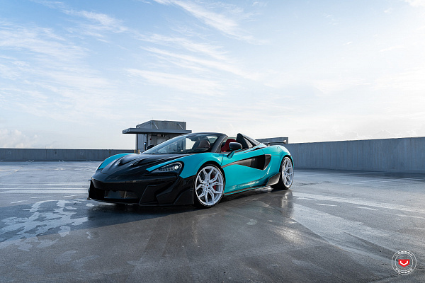 Фото дисков Vossen EVO-3R Белый глянец на McLaren 570S
