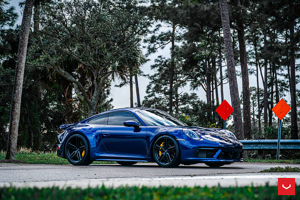 Фото дисков Vossen HF-1 Черный сатин на Porsche 911 VIII