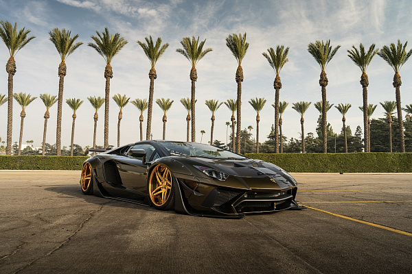 Фото дисков Savini SV71 Глянцевое золото на Lamborghini Aventador