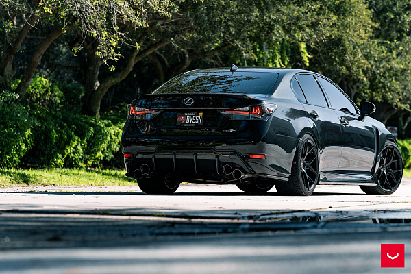 Фото дисков Vossen HF-5 Черный сатин на Lexus GS IV