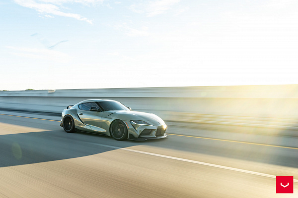Фото дисков Vossen HF-7 Черный сатин на Toyota Supra A90