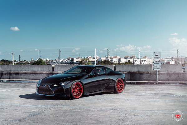 Фото дисков Vossen M-X4T Красный сатин на Lexus LC 500