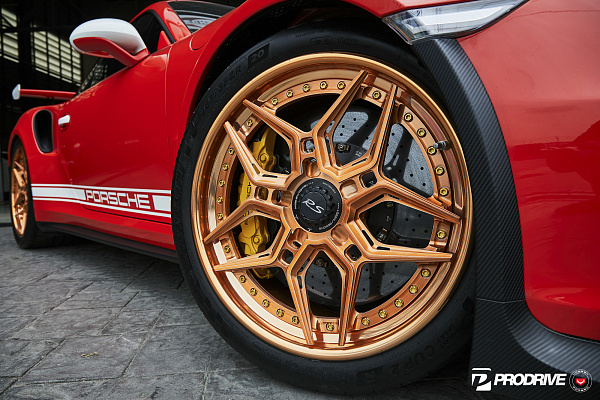 Фото дисков Vossen EVO-4R (3-Piece) Глянцевая медь на Porsche 911 VIII