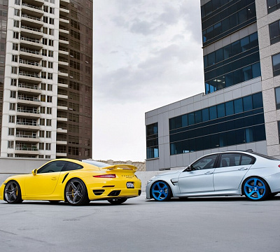 Фото дисков HRE P107 на Porsche 911 VII