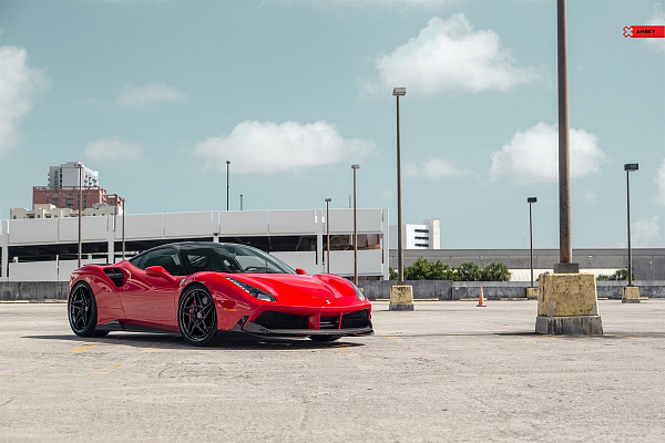 Фото дисков Anrky S3-X3 Черный глянец на Ferrari 488