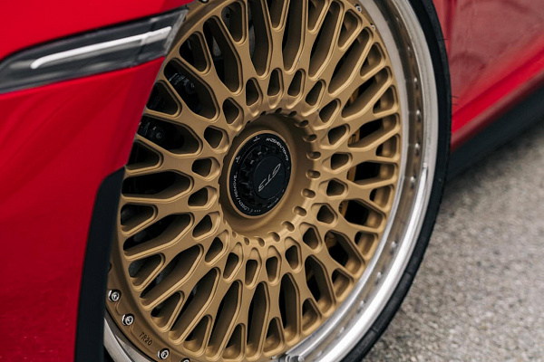 Фото дисков Brixton Forged TR20 Сатиновое золото на Porsche 911 VIII