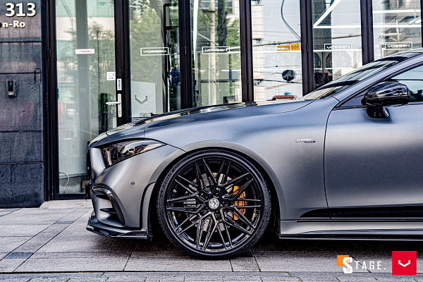 Фото дисков Vossen HF-7 Черный глянец на Mercedes-Benz CLS (C257)