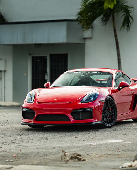 Фото дисков M-X3 Черный сатин на Porsche Cayman II