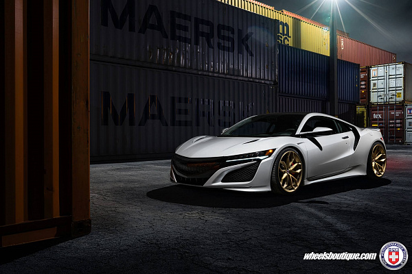 Фото дисков HRE P201 Сатиновое золото на Acura NSX II