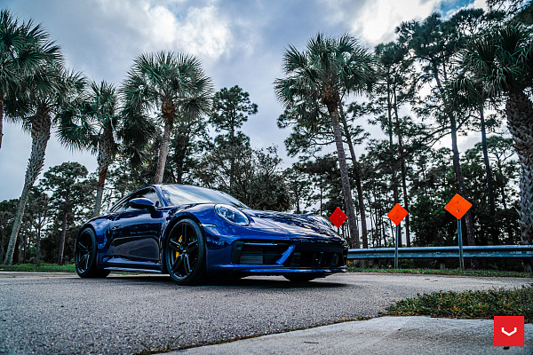 Фото дисков Vossen HF-1 Черный сатин на Porsche 911 VIII