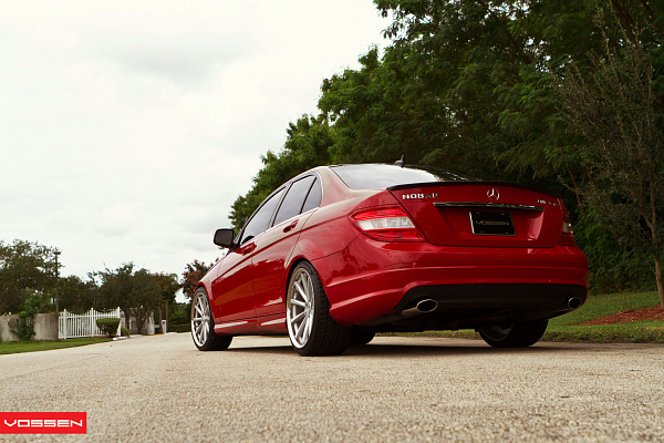 Фото дисков Vossen CV1 Серебро на Mercedes-Benz C-Class (W204)