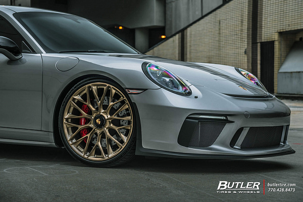Фото дисков HRE P200 Глянцевое темное золото на Porsche 911 VII