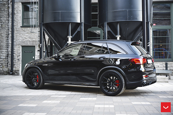 Фото дисков Vossen HF-3 Черный сатин на Mercedes-Benz GLC (X253, C253)