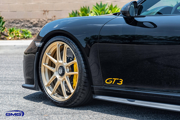 Фото дисков HRE RC104 Сатиновое золото на Porsche 911 VII