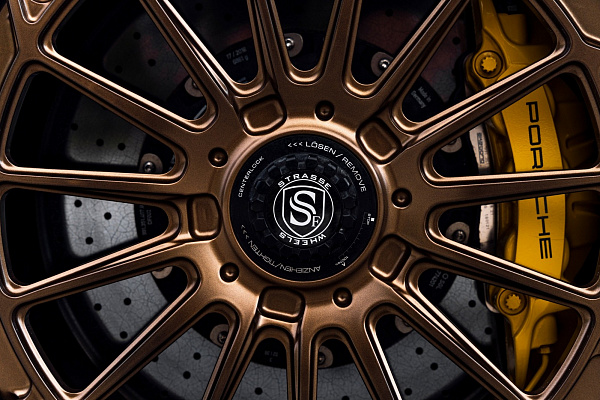 Фото дисков Strasse Wheels SV15FF Deep Concave FS Сатиновая бронза на Porsche 911 VII
