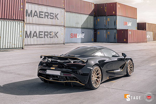 Фото дисков Vossen S17-01 Глянцевое золото на McLaren 720S