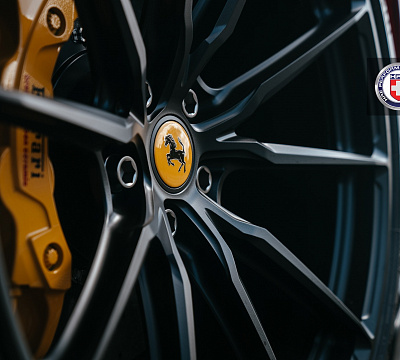 Фото дисков HRE P104SC на Ferrari 488