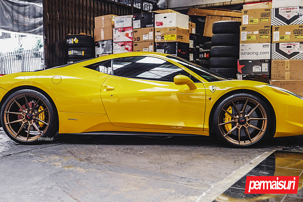 Фото дисков NOVITEC NF10 Сатиновая бронза на Ferrari 458