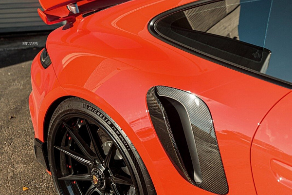 Фото дисков Strasse Wheels SV10 Deep Concave Duoblock Черный сатин на Porsche 911 VIII