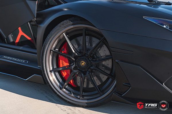 Фото дисков Vossen EVO-2R (3-Piece) Черный сатин на Lamborghini Aventador