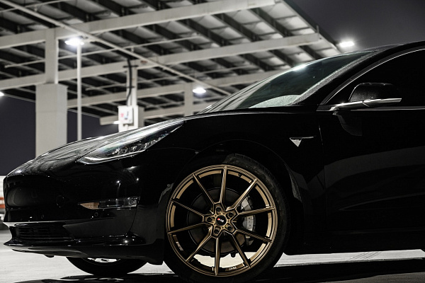 Фото дисков Savini SV-F4 Глянцевая бронза на Tesla Model 3
