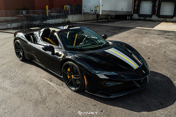 Фото дисков Anrky AN17 Черный глянец на Ferrari SF90
