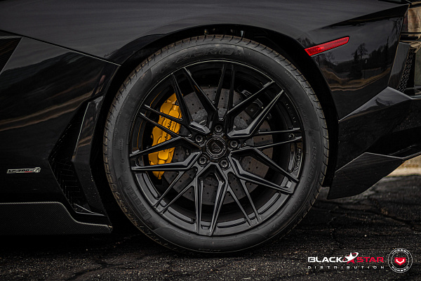 Фото дисков Vossen EVO-5 Черный глянец на Lamborghini Aventador