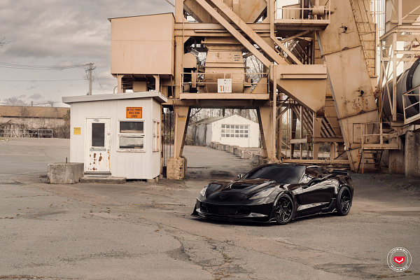 Фото дисков Vossen EVO-4R (3-Piece) Черный сатин на Chevrolet Corvette C7