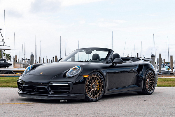 Фото дисков Strasse Wheels SV15FF Deep Concave FS Сатиновая бронза на Porsche 911 VII