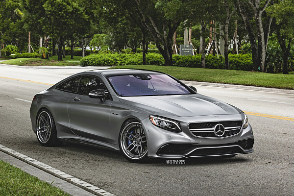 Фото дисков Strasse Wheels SV4 Deep Concave FS Сатиновый графит на Mercedes-Benz S-Class (W222, C217)