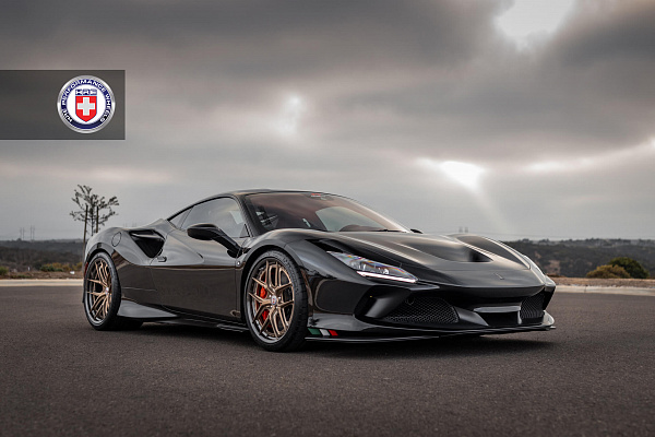 Фото дисков HRE S101SC Сатиновое темное золото на Ferrari F8
