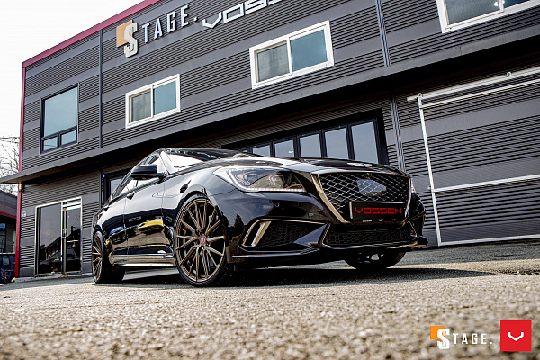 Фото дисков Vossen HF-4T Глянцевая бронза на Genesis G80 I