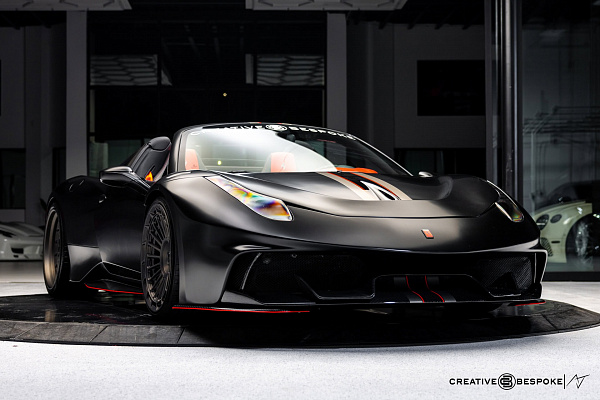 Фото дисков Brixton Forged TR10 AERO1 Сатиновый темный лак на Ferrari 458