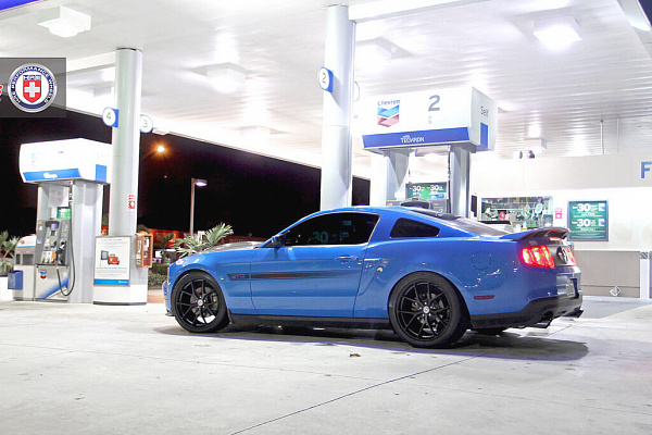 Фото дисков HRE P101 Черный сатин на Ford Mustang V