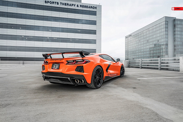 Фото дисков Anrky AN33 Черный сатин на Chevrolet Corvette C8