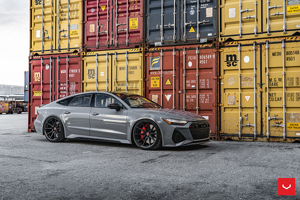 Фото дисков Vossen HF-3 Черный глянец на Audi A/RS 7 (4K)