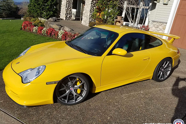 Фото дисков HRE P101 Сатиновый графит на Porsche 911 V