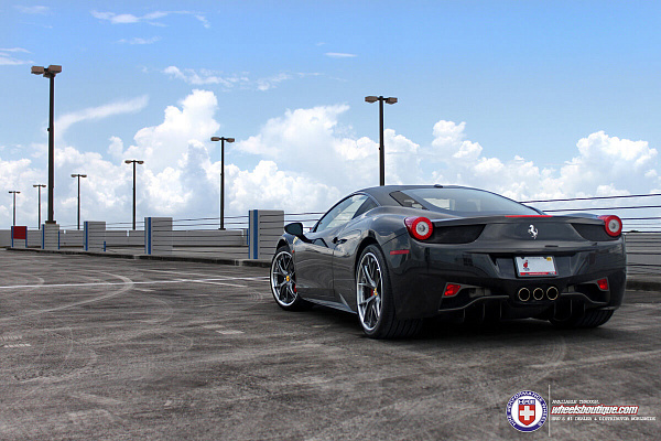 Фото дисков HRE S101 Глянцевый графит на Ferrari 458