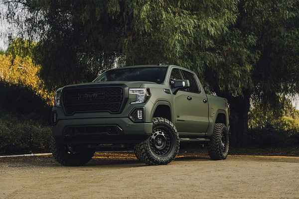 Фото дисков Black Rhino AXLE Черный сатин на GMC Sierra IV