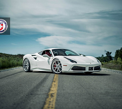 Фото дисков HRE P101 на Ferrari 488