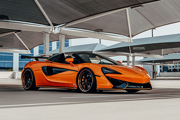 Фото дисков Strasse Wheels SV10T Deep Concave FS Черный сатин на McLaren 570S
