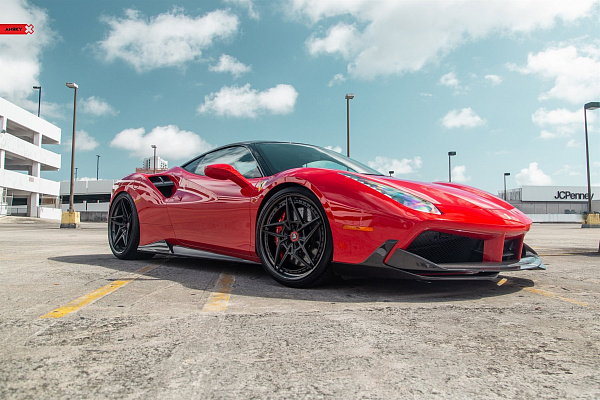 Фото дисков Anrky S3-X3 Черный глянец на Ferrari 488