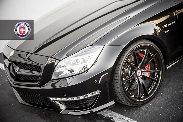 Фото дисков HRE S104 Черный сатин на Mercedes-Benz CLS (C218)