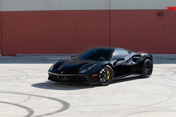 Фото дисков Anrky S3-X4 Черный сатин на Ferrari 488