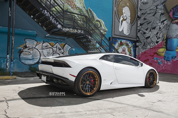 Фото дисков Strasse Wheels SV10M Deep Concave FS Другой цвет на Lamborghini Huracan