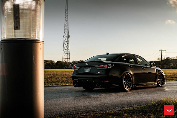 Фото дисков Vossen HF-3 Черный сатин на Lexus GS IV